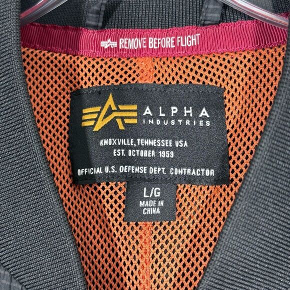 Alpha Industries Parachute Textured Taped Slim Fit Full Zip Utility Jacket L - Picture 5 of 16